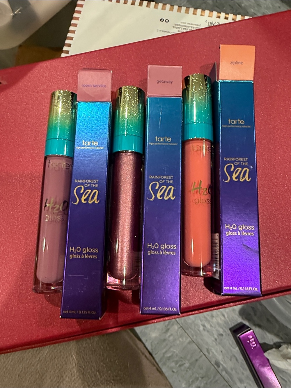 tarte H2O Gloss Lip Gloss Set — Pink, Coral & Shimmery Rose Shades